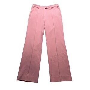 SECOND FEMALE Wide Leg Trousers Pink Ribbed Pintuck‎ Women's Size Large Pastel